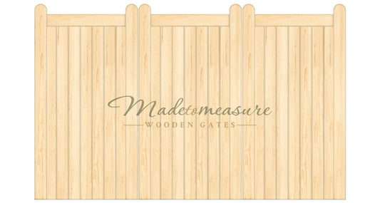 buy online made to measure bifold double flat top wooden gates