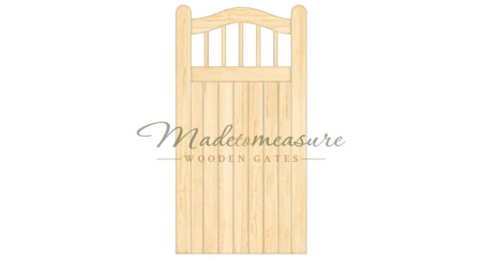 Single Spindle Swan Neck Made to Measure Wooden Gate