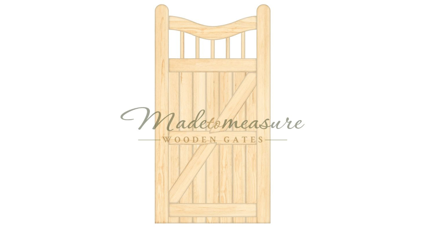 Spindle Swan Neck Inverted Made to Measure Wooden Side Panel