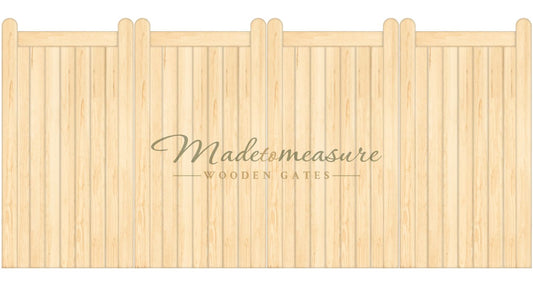 buy online made to measure trifold double flat top wooden gates