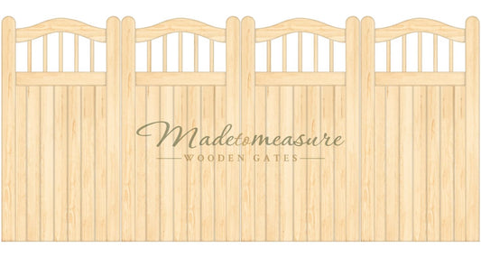 order online made to measure trifold double swan top wooden gates