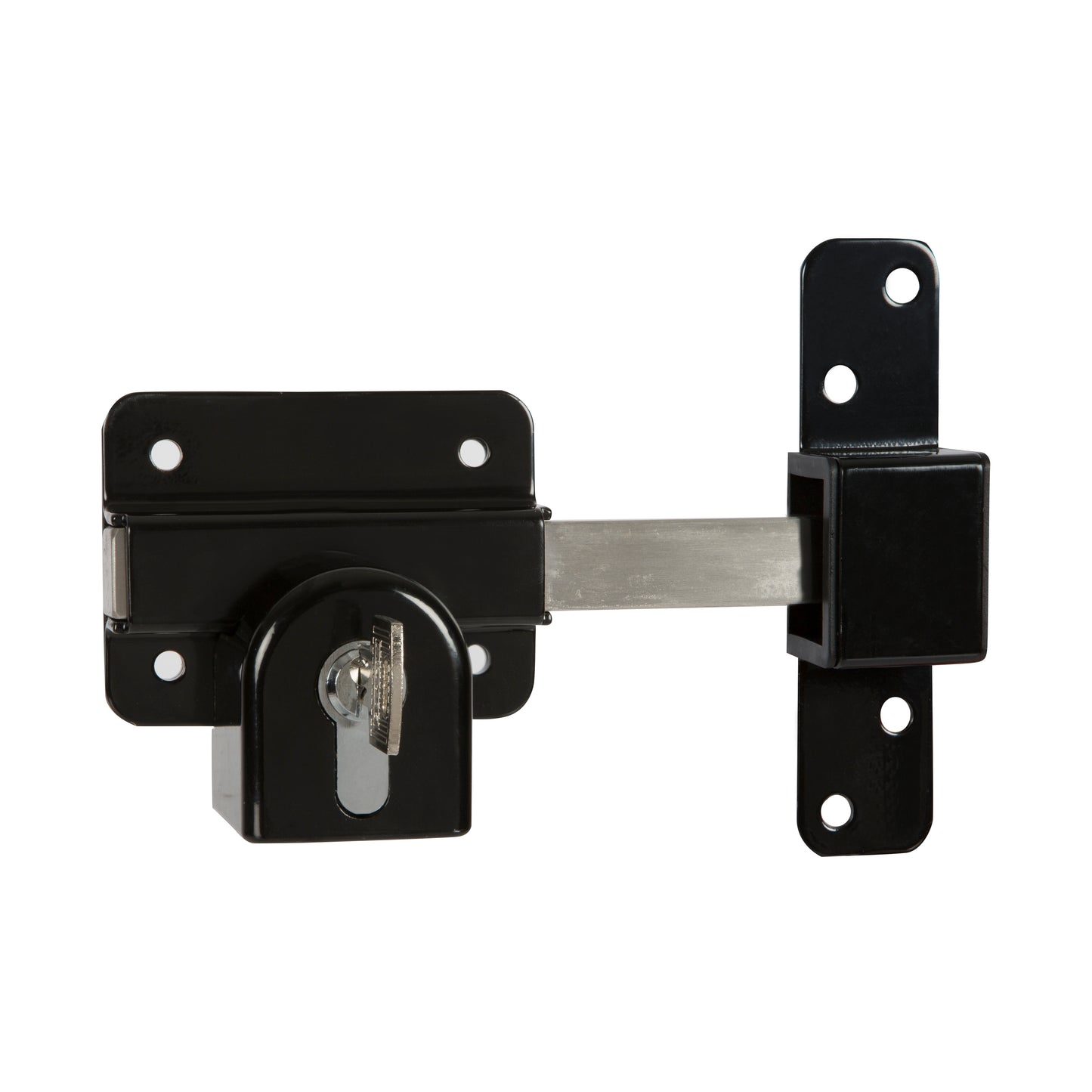 Long throw gate lock