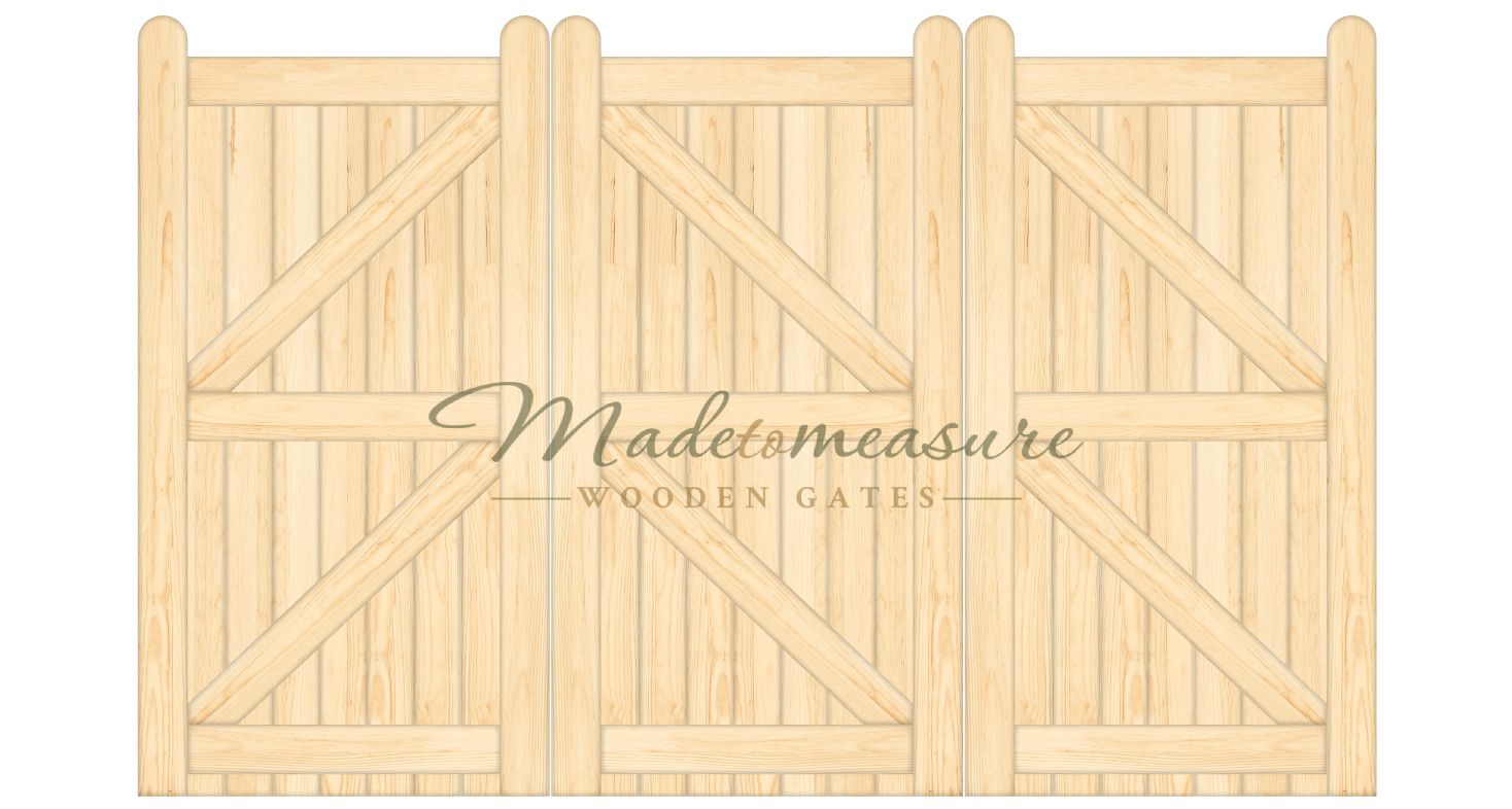 buy online made to measure bifold double flat top wooden gates