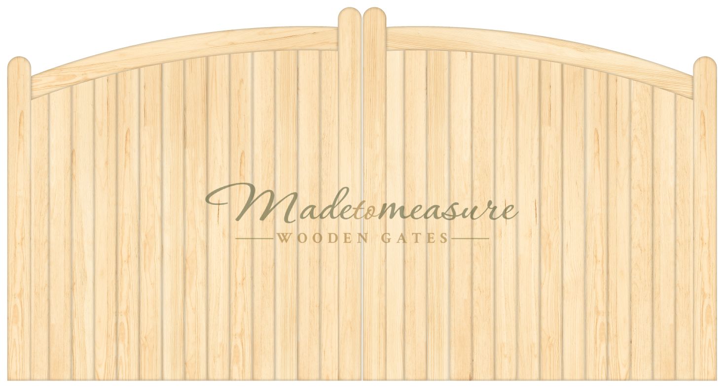 order online made to measure double bow top spindled wooden gates