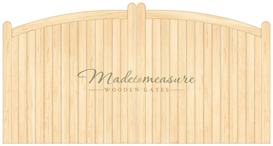 order online made to measure double bow top spindled wooden gates