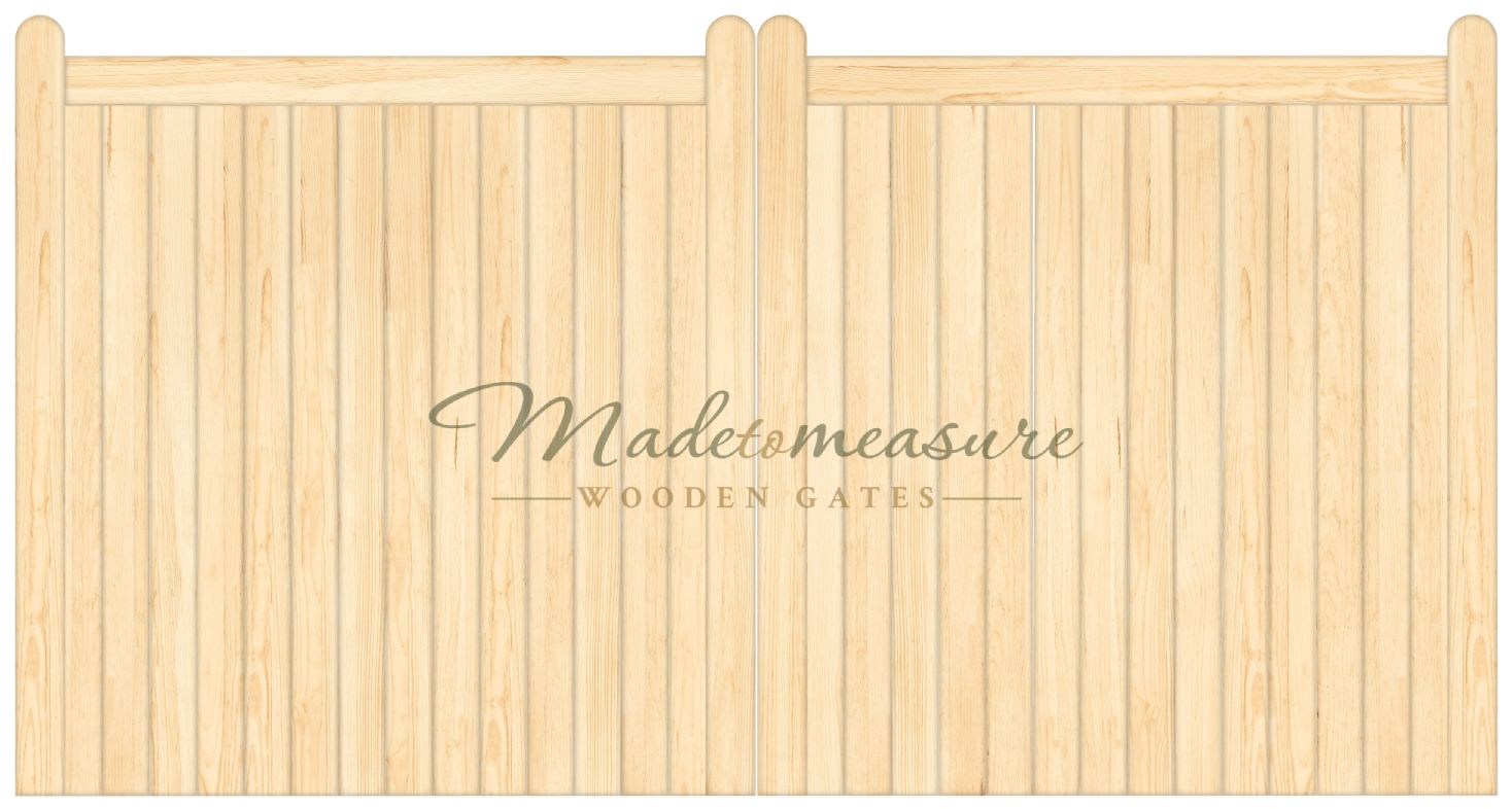 buy online made to measure double flat top wooden gates