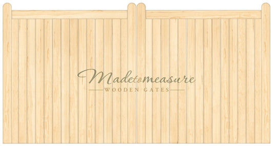 buy online made to measure double flat top wooden gates