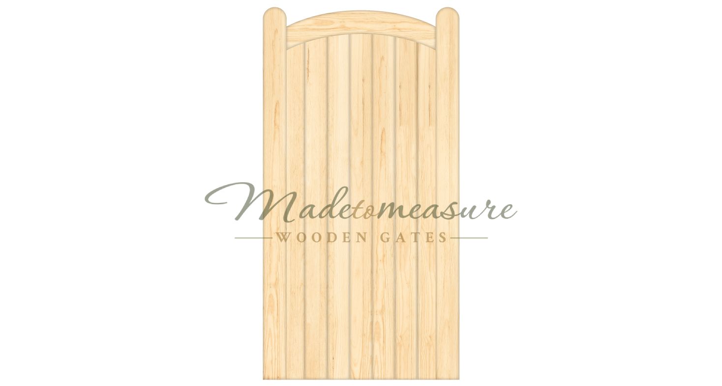 order online made to measure single bow top wooden gates