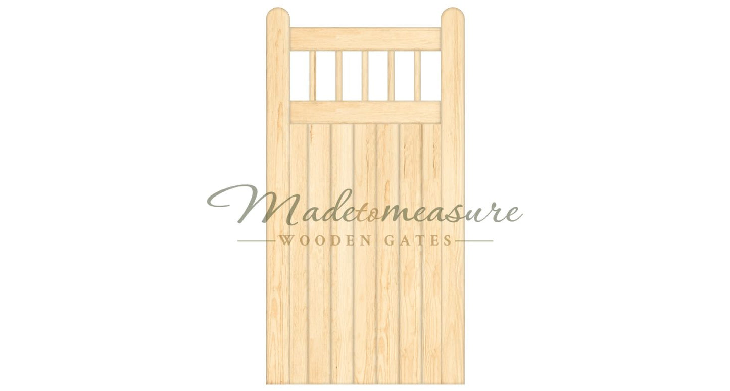 buy online made to measure single flat top wooden gates