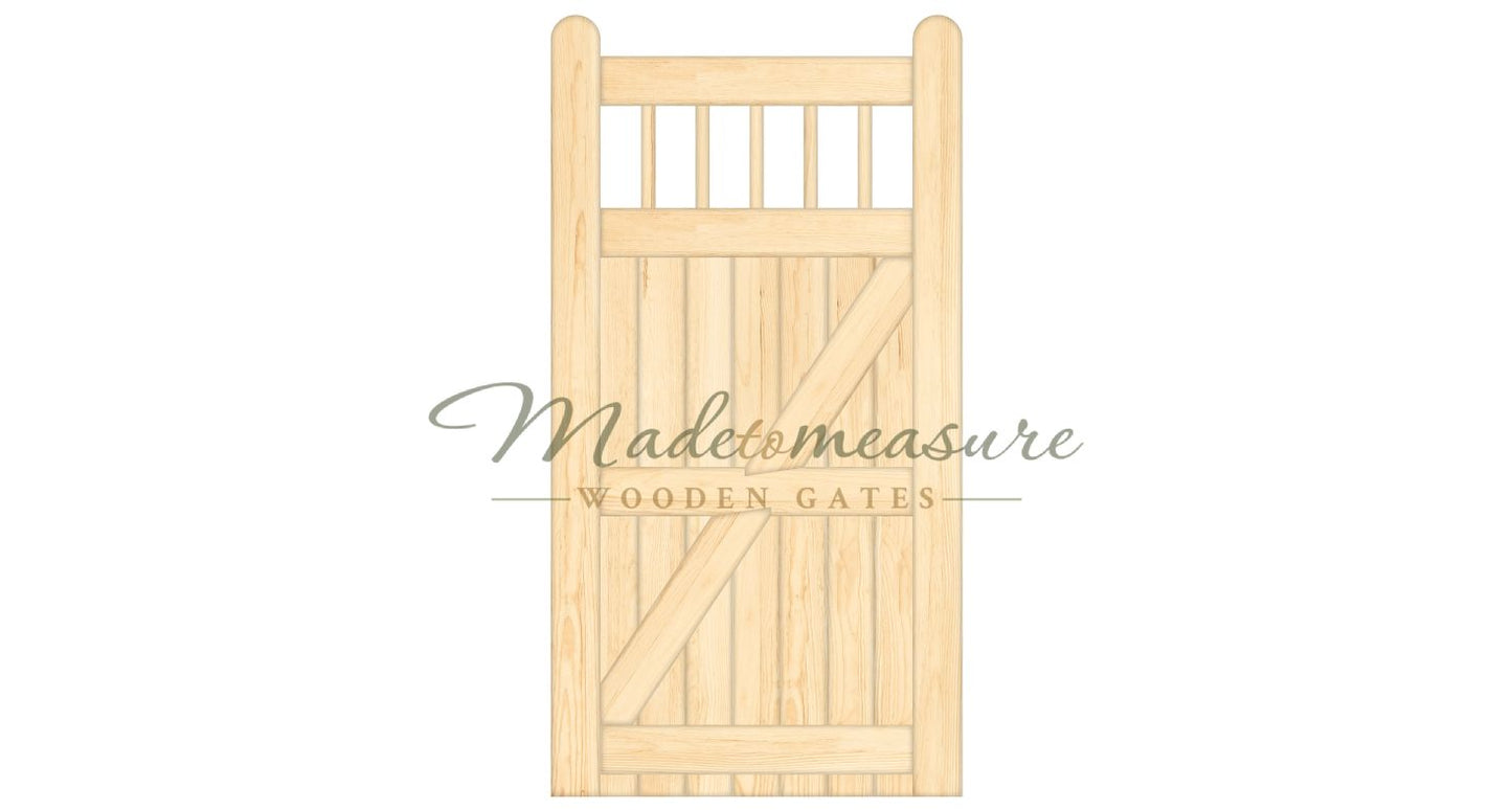 buy online made to measure single flat top wooden gates