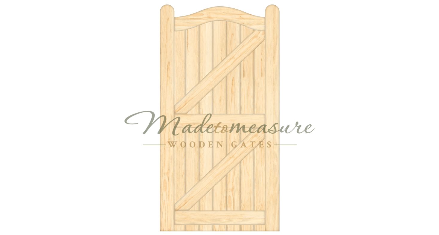 order online made to measure single swan neck top wooden gates