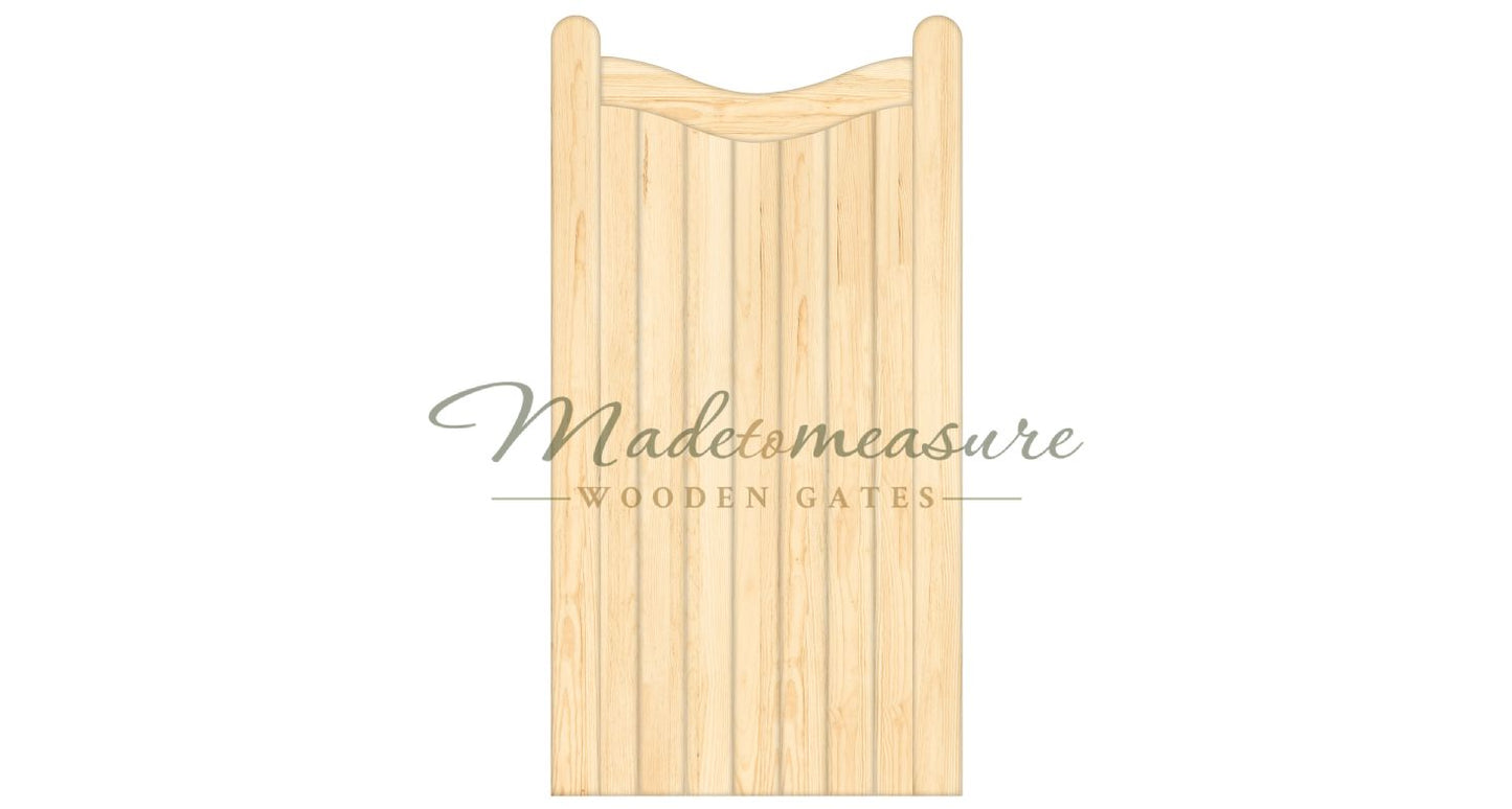 buy online made to measure single swan neck top inverted wooden gates