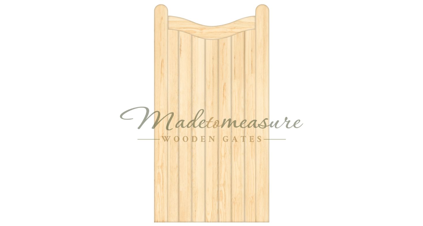 buy online made to measure single swan neck top inverted wooden gates