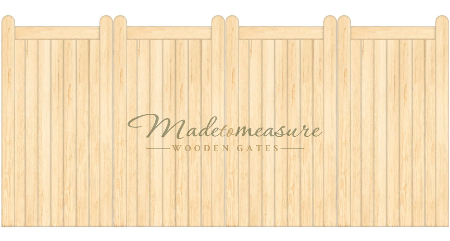 buy online made to measure trifold double flat top wooden gates