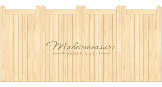 buy online made to measure trifold double flat top wooden gates