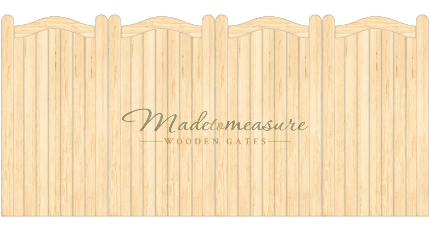 order online made to measure trifold double swan top wooden gates