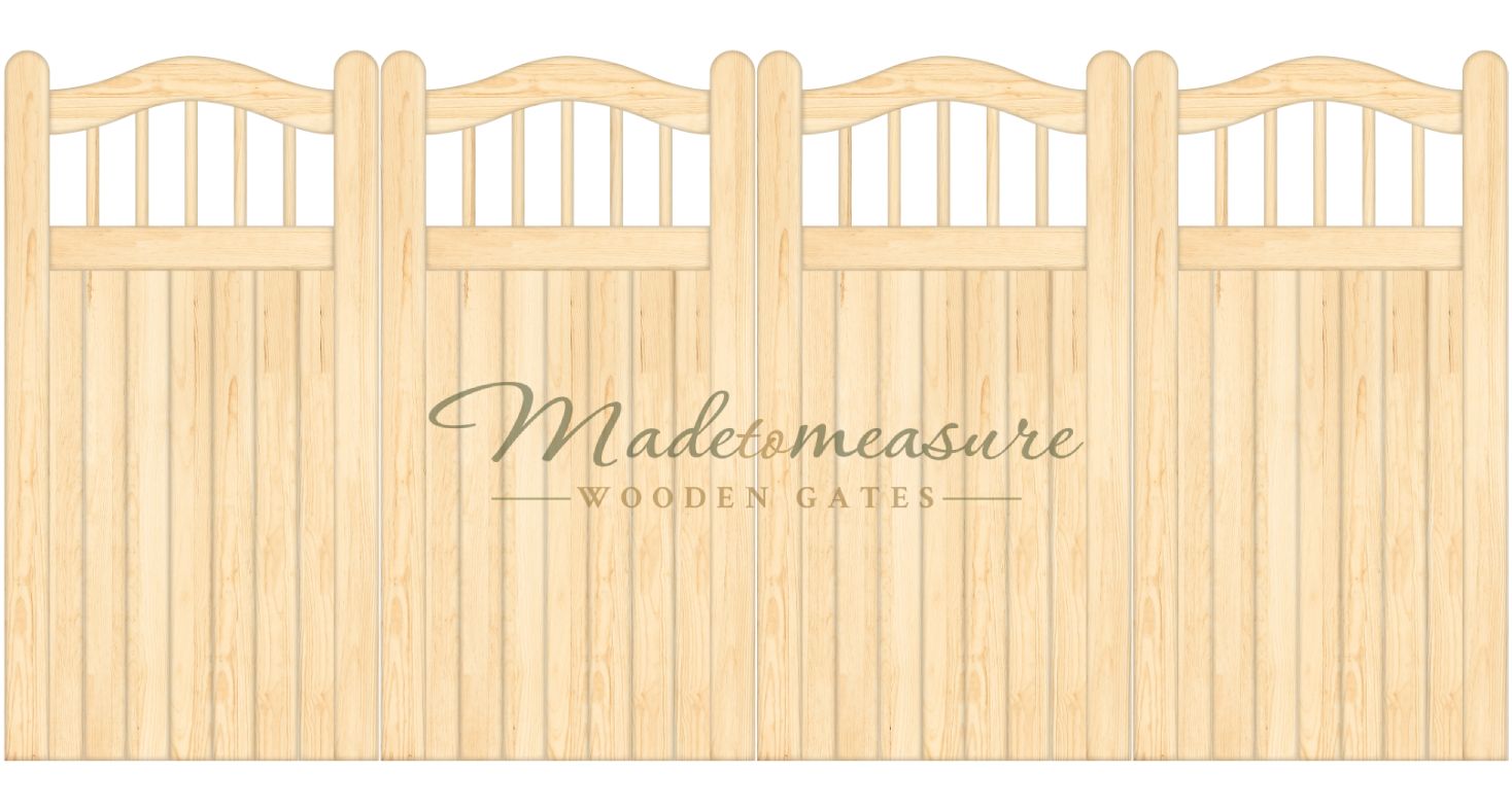 order online made to measure trifold double swan top wooden gates