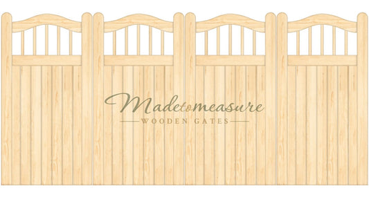 order online made to measure trifold double swan top wooden gates